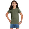 LAT Girl's Military Green Fine Jersey T-Shirt