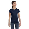 LAT Girl's Navy Fine Jersey T-Shirt