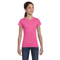 LAT Girl's Raspberry Fine Jersey T-Shirt