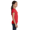 LAT Girl's Red Fine Jersey T-Shirt