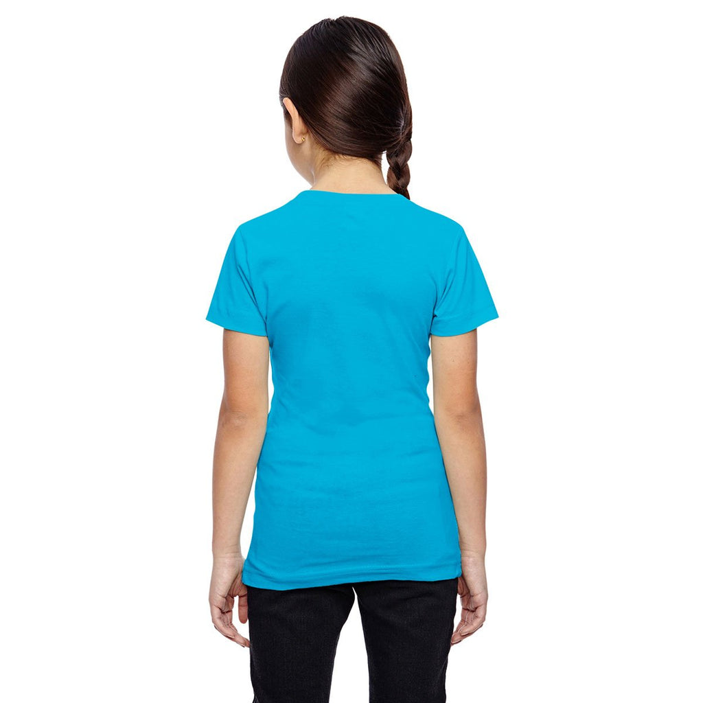 LAT Girl's Turquoise Fine Jersey T-Shirt