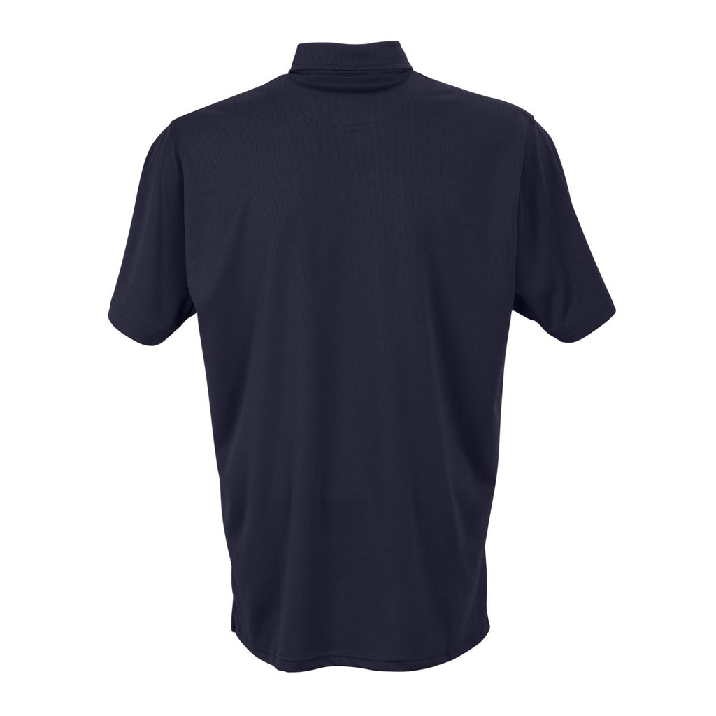 Vantage Men's Navy Micro-Waffle Mesh Polo