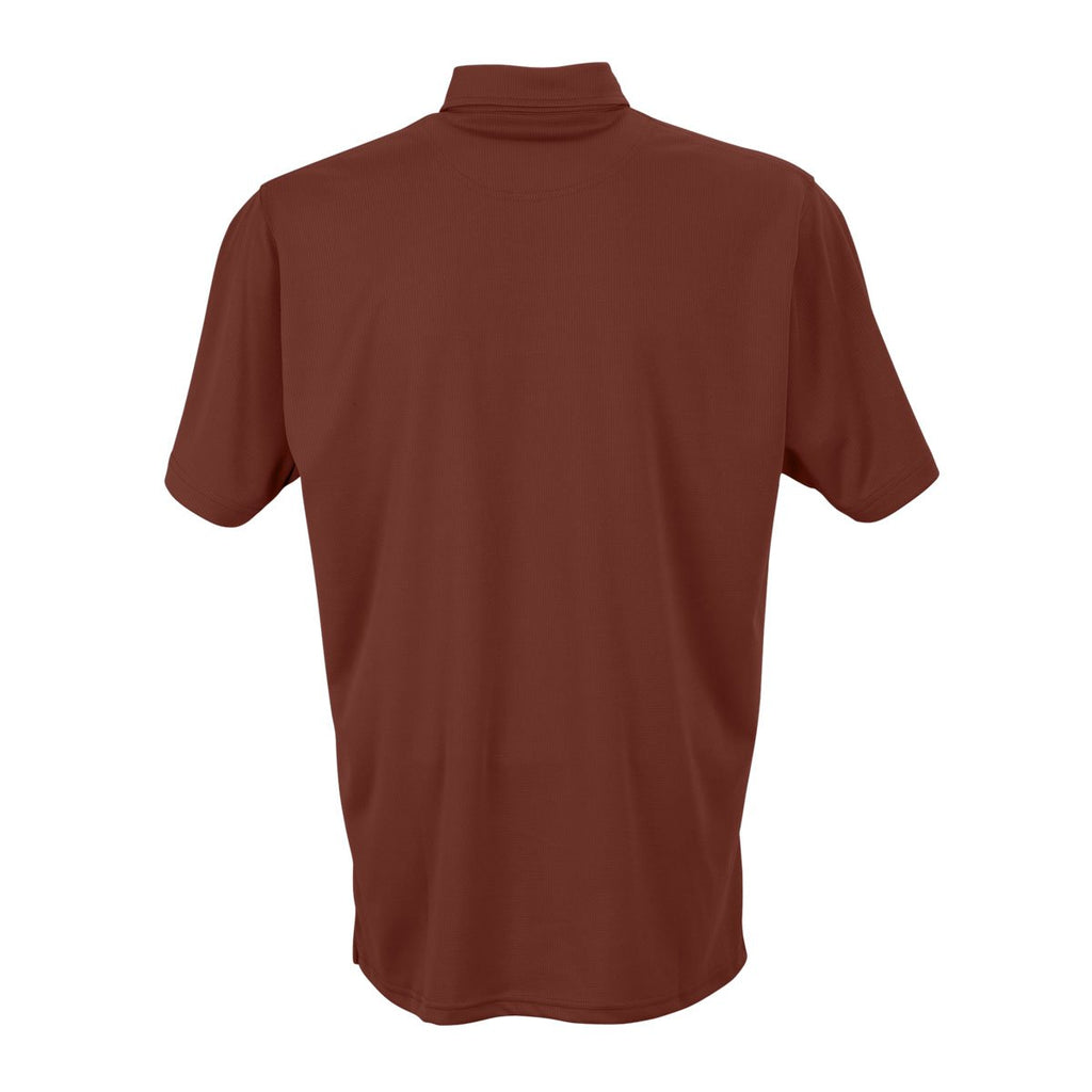 Vantage Men's Sport Red Micro-Waffle Mesh Polo