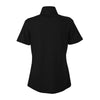 Vantage Women's Black Micro-Waffle Mesh Polo