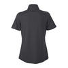 Vantage Women's Dark Grey Micro-Waffle Mesh Polo