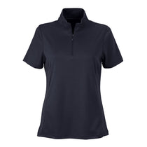 Vantage Women's Navy Micro-Waffle Mesh Polo