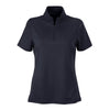Vantage Women's Navy Micro-Waffle Mesh Polo