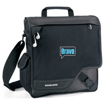 Gemline Black/Grey Satellite Vertical Messenger Bag
