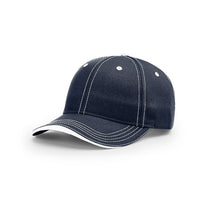 Richardson Navy/White Lifestyle Structured Chino Twill Wave Visor