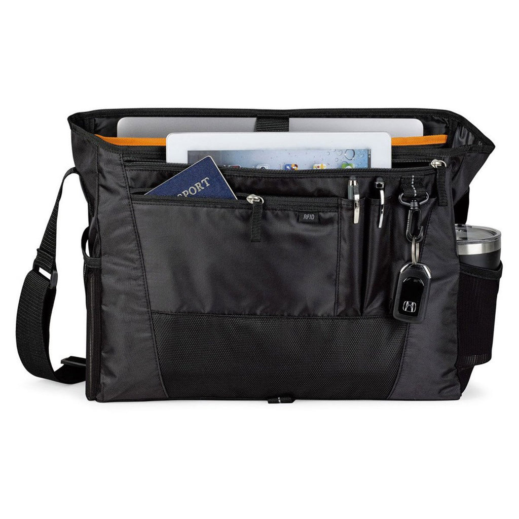 Gemline Black Stryder Computer Messenger Bag