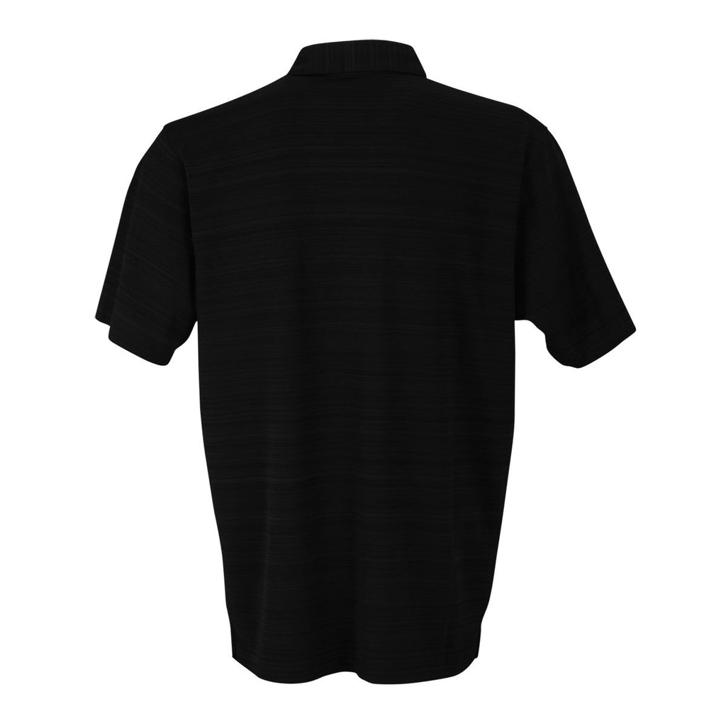Vantage Men's Black Strata Textured Polo
