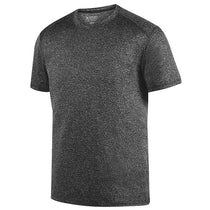 Augusta Sportswear Men's Black Heather Kinergy Short-Sleeve Training T-Shirt