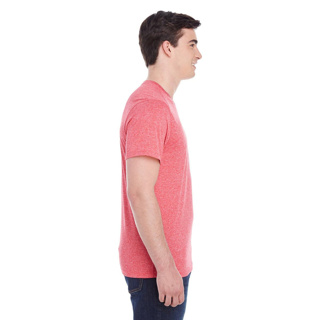 Augusta Sportswear Men's Red Heather Kinergy Short-Sleeve Training T-Shirt