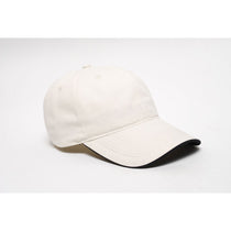 Pacific Headwear Stone/Black Buckle Strap Adjustable Binded Sandwich Cap