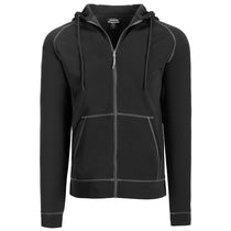Landway Men's Black Competition Hooded Tech Full-Zip Sweatshirt
