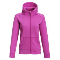 Landway Women's Heather Plum Competition Hooded Tech Full Zip