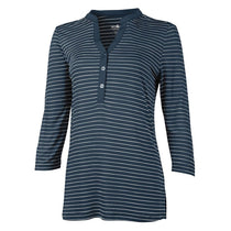 Charles River Women's Navy/white Stripe Windsor Henley