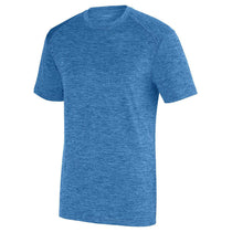 Augusta Sportswear Men's Columbia Blue Intensify Black Heather Short-Sleeve Training T-Shirt
