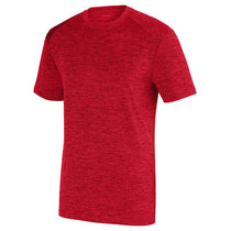 Augusta Sportswear Men's Red Intensify Black Heather Short-Sleeve Training T-Shirt