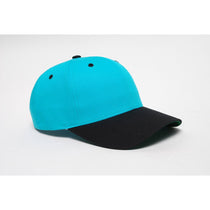 Pacific Headwear Blue Teal/Black Velcro Adjustable Cotton Poly Cap