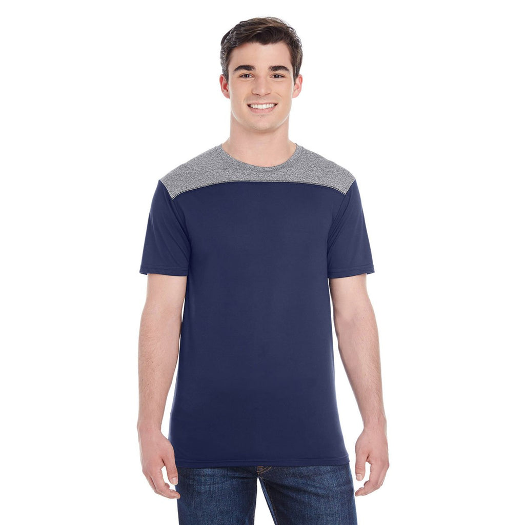 Augusta Sportswear Men's Navy/Graphite Heather Challenge T-Shirt