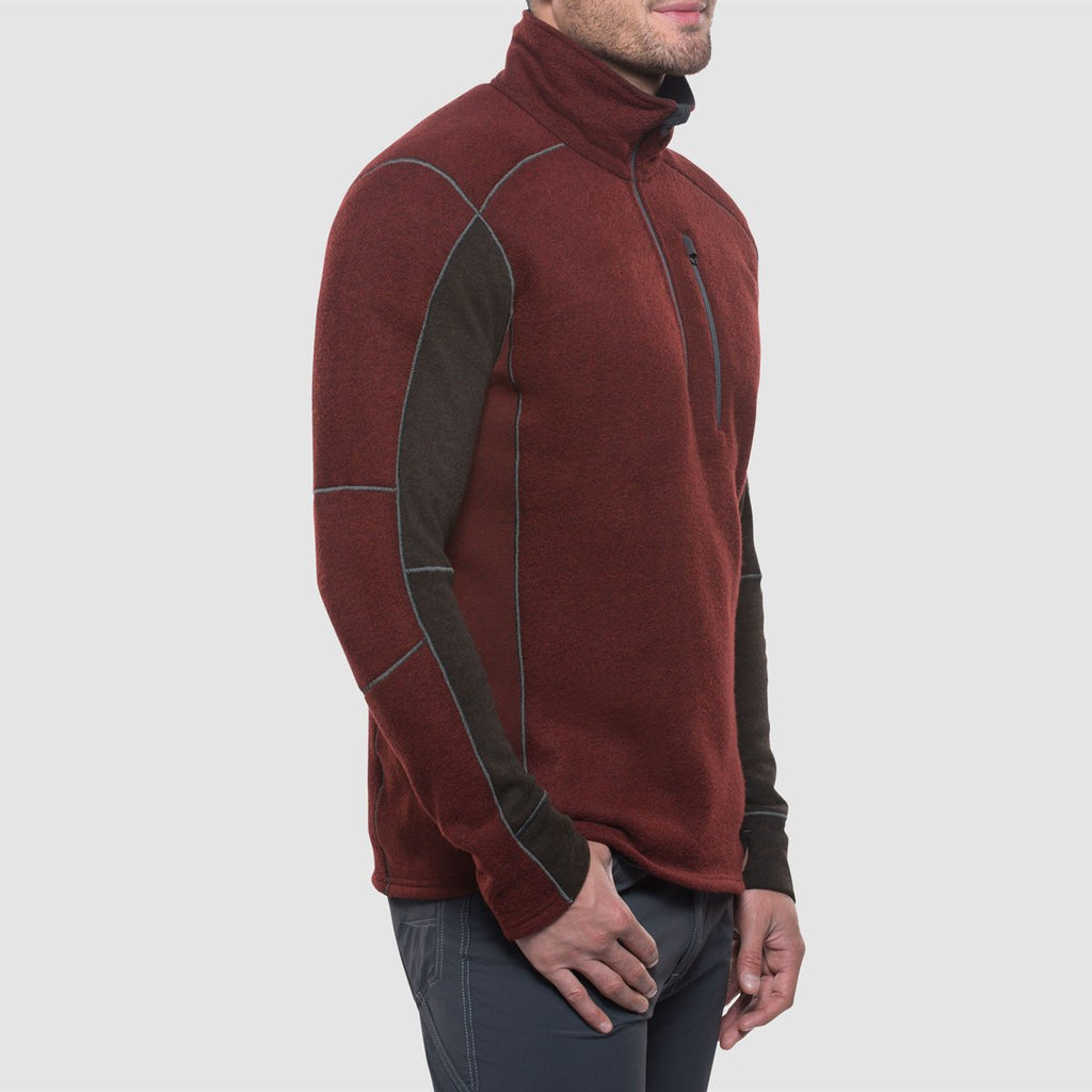 KUHL Men's Brick Charcoal Interceptr Quarter Zip
