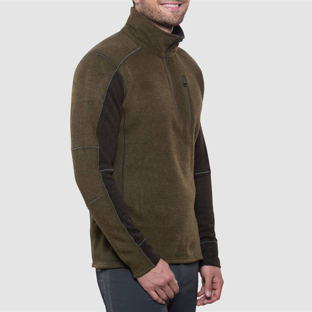 KUHL Men's Olive Charcoal Interceptr Quarter Zip
