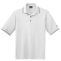 Nike Men's White Dri-FIT Short Sleeve Classic Tipped Polo