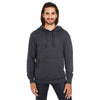 Threadfast Unisex Black Heather Triblend French Terry Hoodie