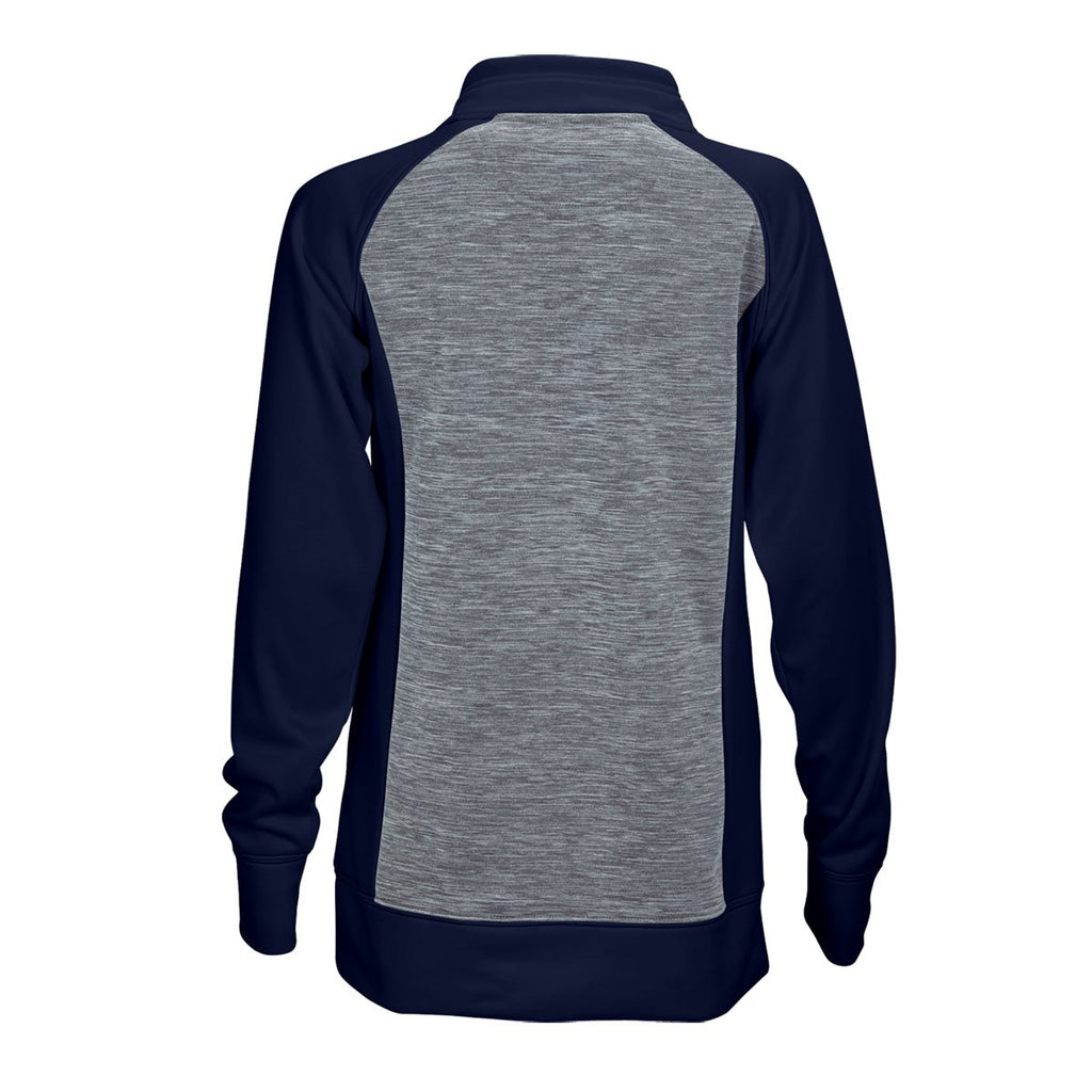 Vantage Women's Grey Spacedye/Navy Blocked Pullover