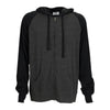 Vantage Men's Dark Heather/Black Full-Zip Two-Tone Jersey Knit Hoodie