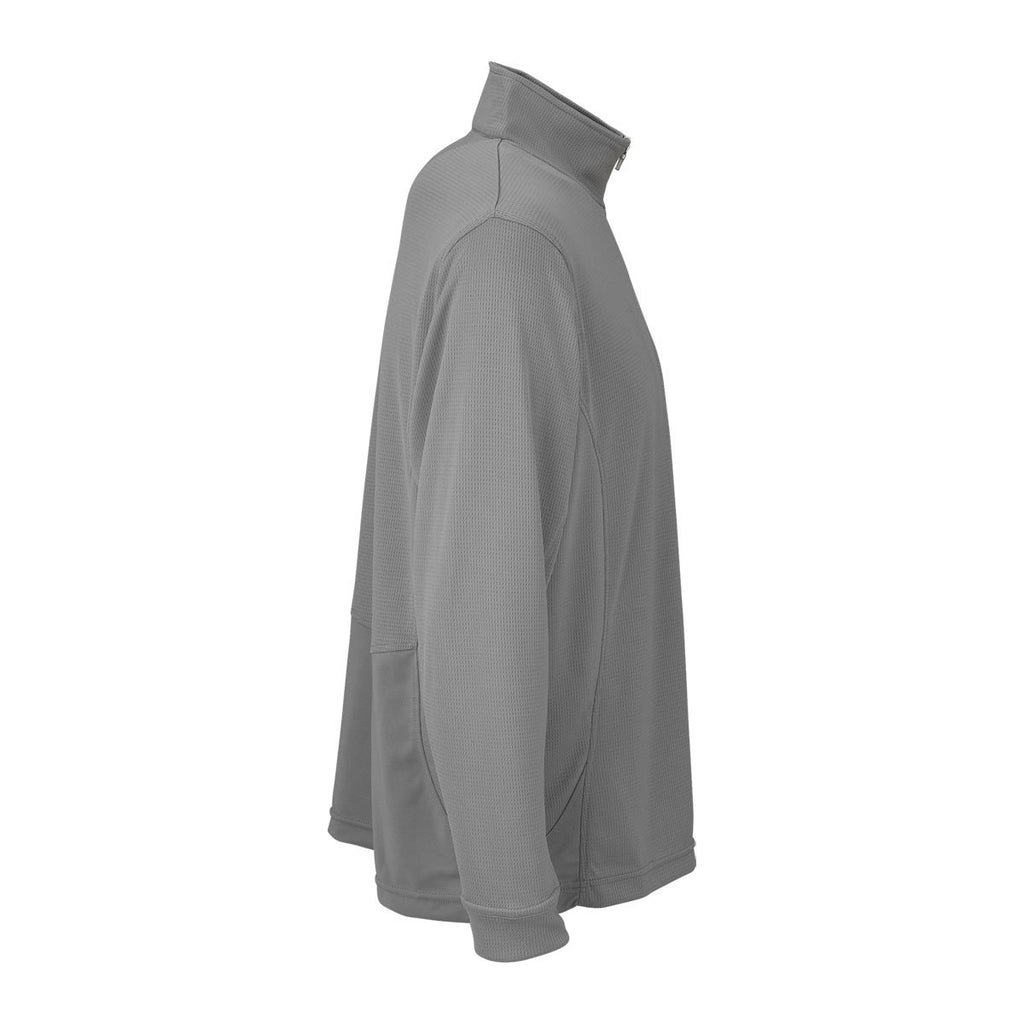 Vantage Men's Grey Mesh 1/4-Zip Tech Pullover