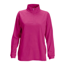 Vantage Women's Berry Pink Mesh 1/4-Zip Tech Pullover