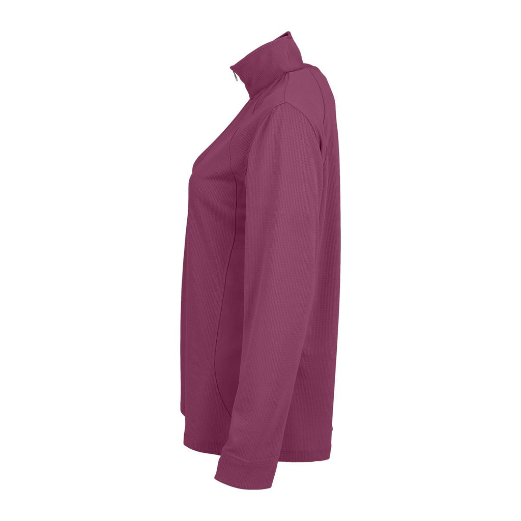 Vantage Women's Berry Pink Mesh 1/4-Zip Tech Pullover