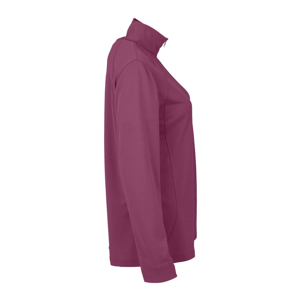 Vantage Women's Berry Pink Mesh 1/4-Zip Tech Pullover