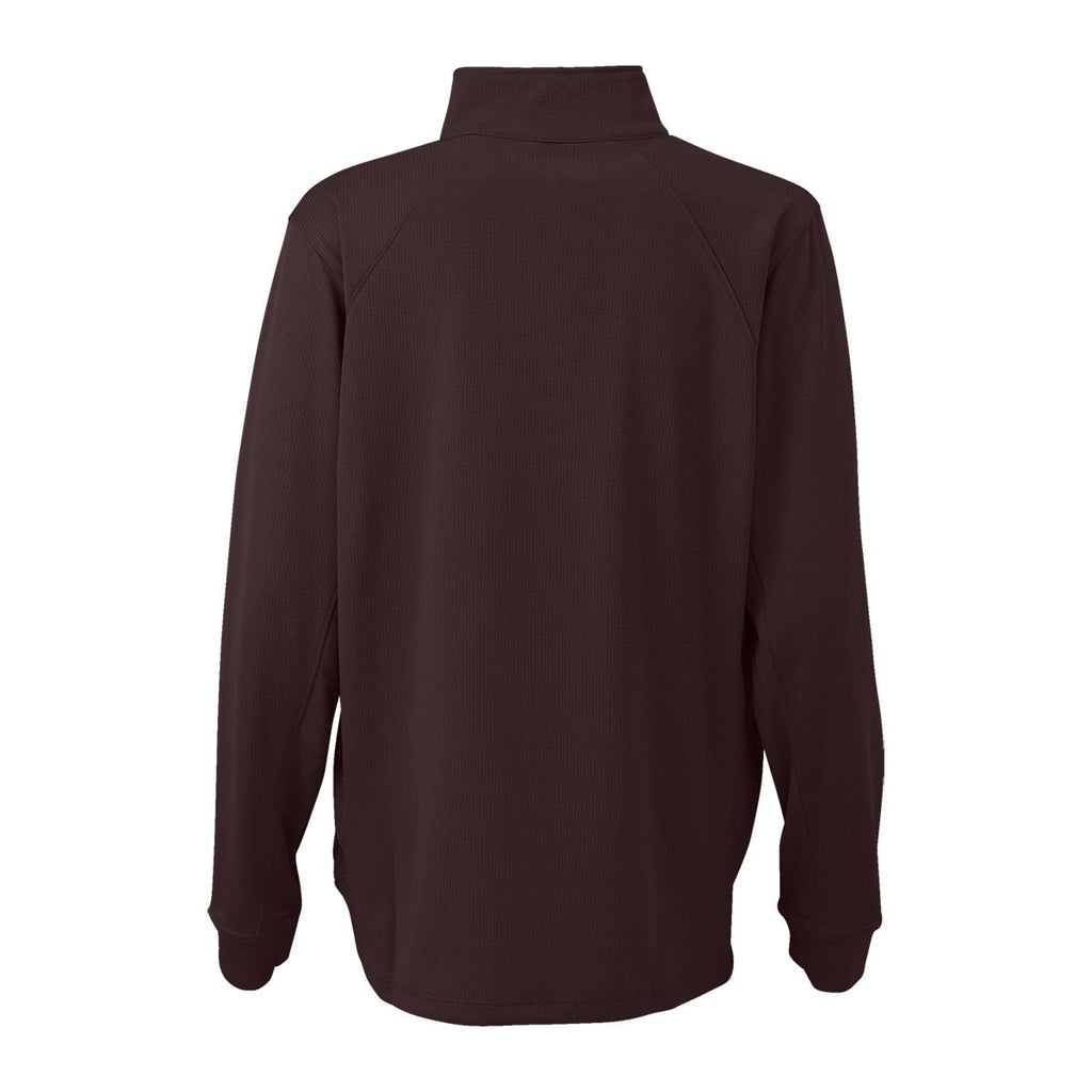 Vantage Women's Deep Maroon Mesh 1/4-Zip Tech Pullover