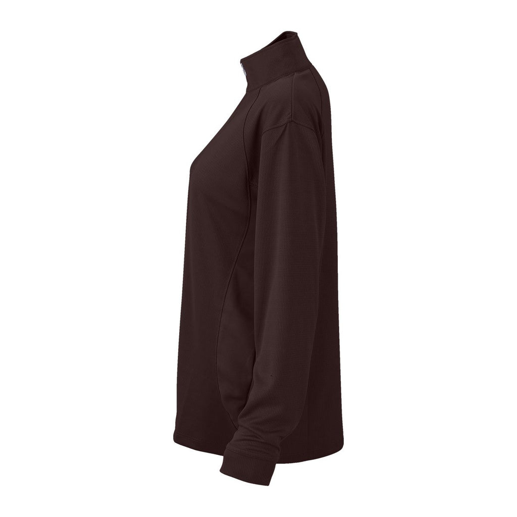 Vantage Women's Deep Maroon Mesh 1/4-Zip Tech Pullover