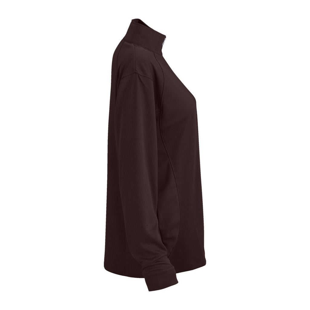 Vantage Women's Deep Maroon Mesh 1/4-Zip Tech Pullover