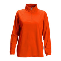 Vantage Women's Orange Mesh 1/4-Zip Tech Pullover