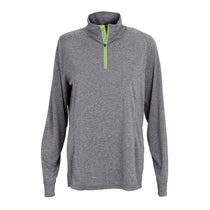 Vantage Women's Lime Charcoal Melange 1/4-Zip Tech Pullover