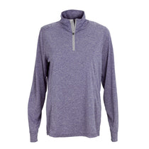 Vantage Women's Purple Heather Grey Melange 1/4-Zip Tech Pullover