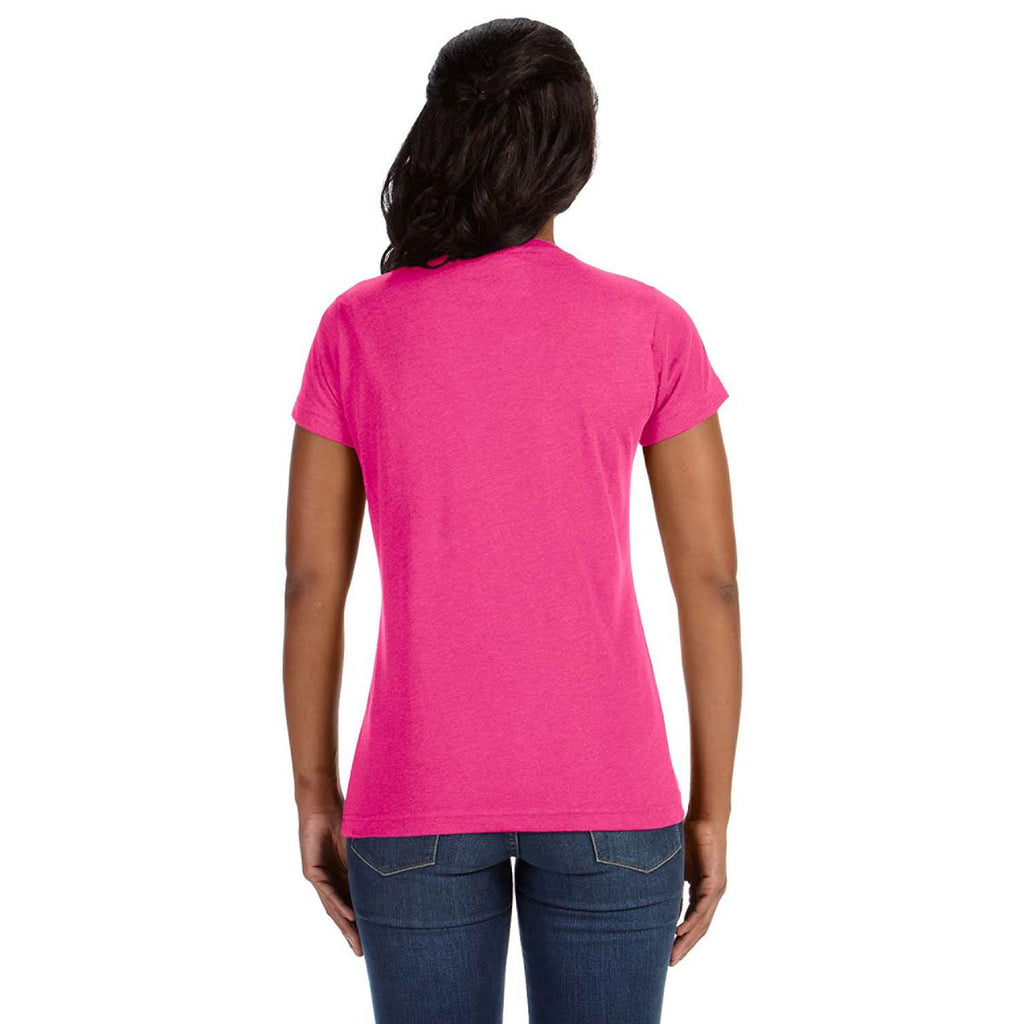 LAT Women's Vintage Hot Pink Fine Jersey T-Shirt