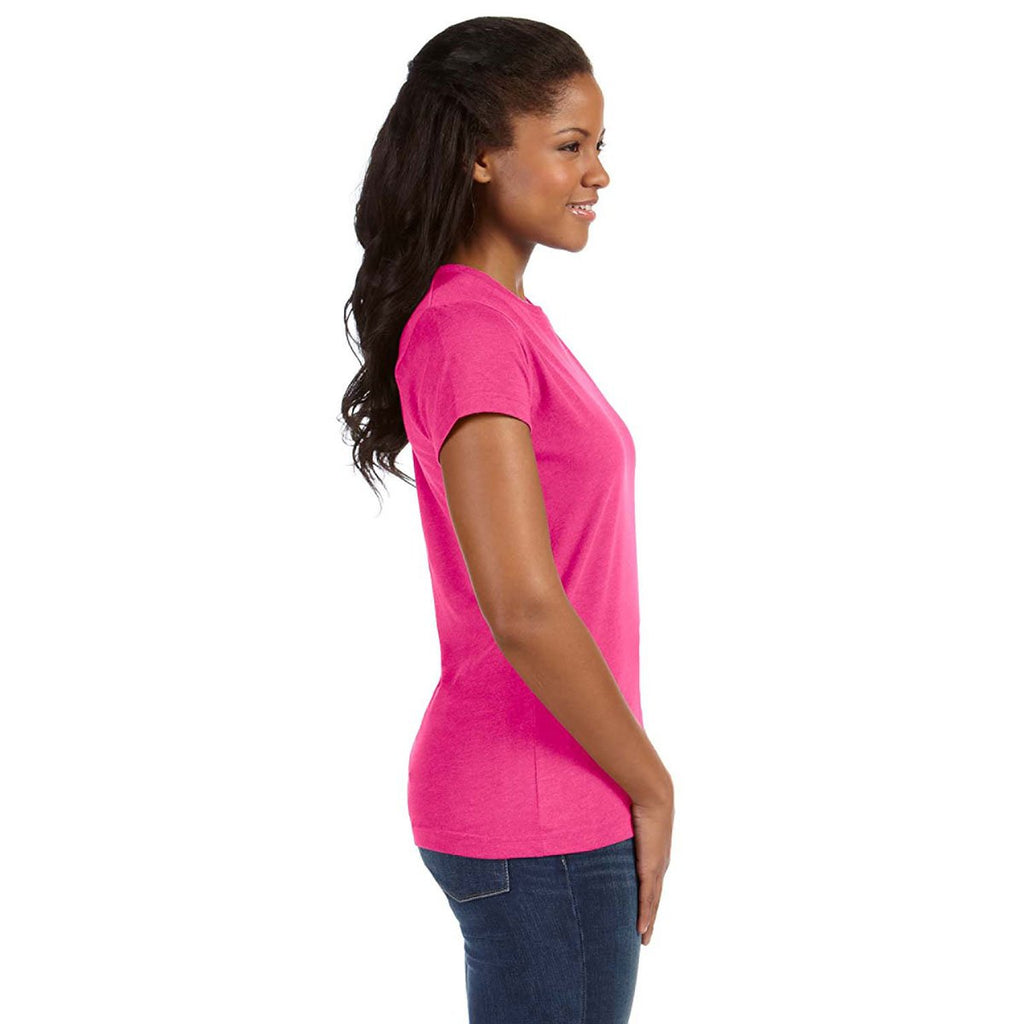 LAT Women's Vintage Hot Pink Fine Jersey T-Shirt