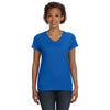 LAT Women's Royal V-Neck Fine Jersey T-Shirt