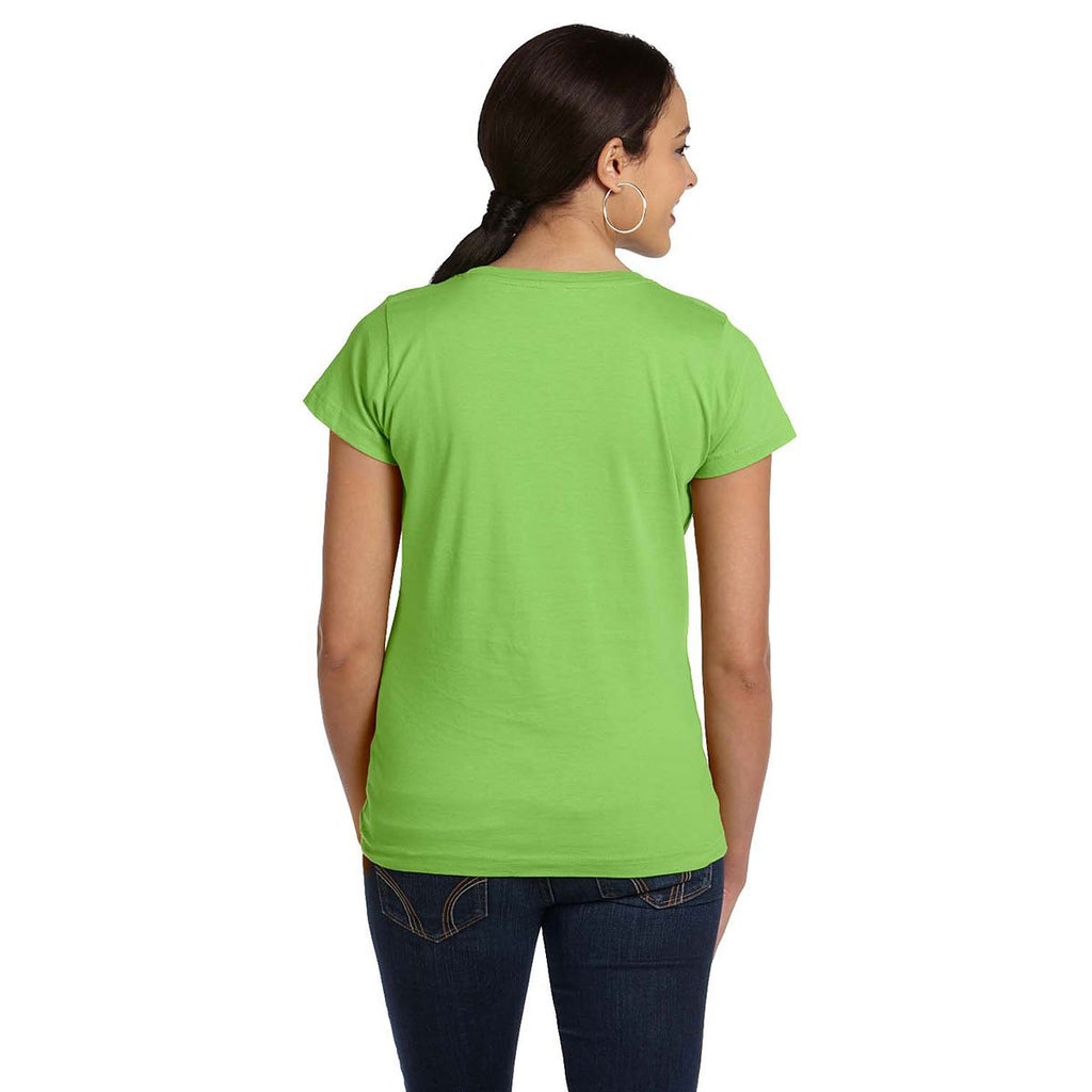 LAT Women's Key Lime Fine Jersey T-Shirt