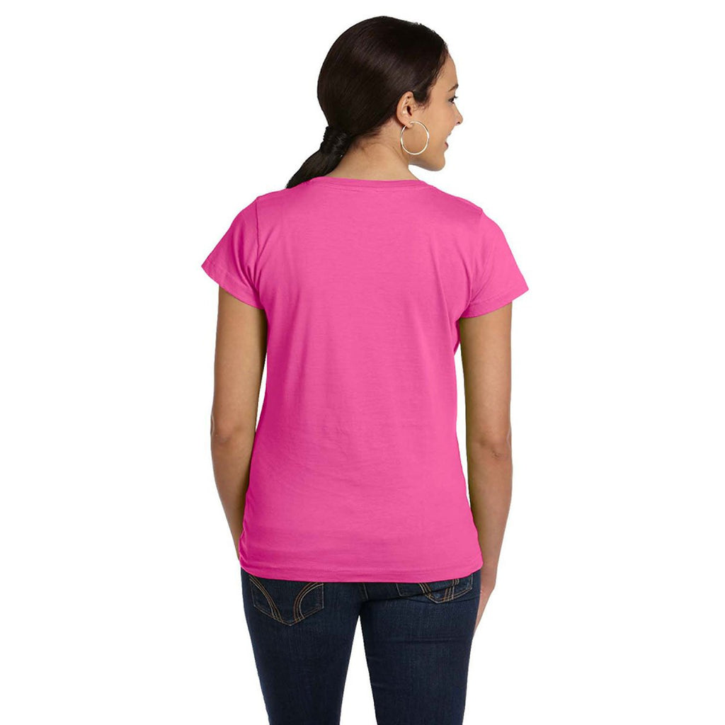LAT Women's Raspberry Fine Jersey T-Shirt
