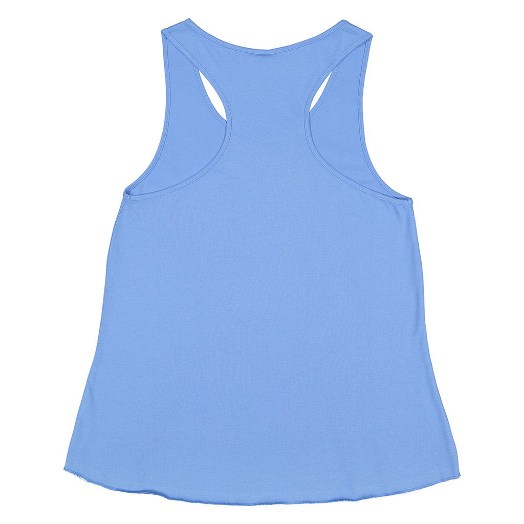 LAT Women's Carolina Blue Relaxed Racerback Premium Jersey Tank