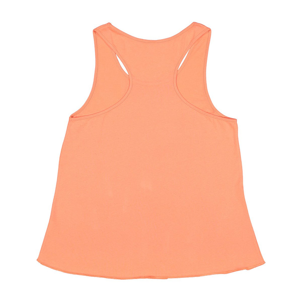 LAT Women's Papaya Relaxed Racerback Premium Jersey Tank