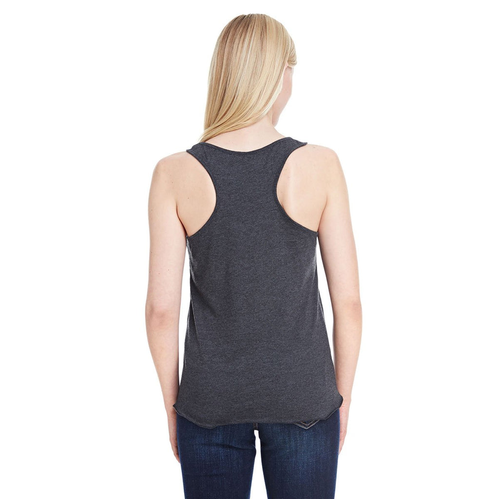 LAT Women's Vintage Smoke Relaxed Racerback Premium Jersey Tank