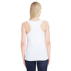LAT Women's White Relaxed Racerback Premium Jersey Tank